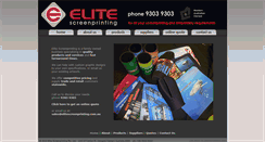 Desktop Screenshot of elitescreenprinting.com.au