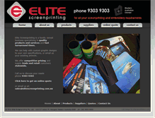 Tablet Screenshot of elitescreenprinting.com.au